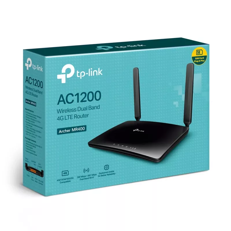 Router TP-Link Archer AC1200 sem fios dual band 4G LTE