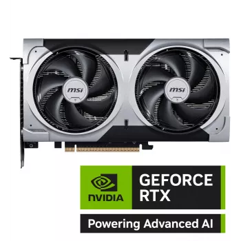 Placa gráfica MSI GeForce RTX 5060 Ti 16 GB GDDR7, PCIe 5.0, 128 bits, 2602 MHz boost, 180 W, 2 ventoinhas
