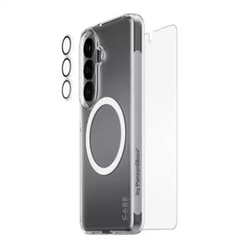 Proteção de ecrã PanzerGlass CARE 3-em-1 para Samsung Galaxy S (2026) – PanzerGlass