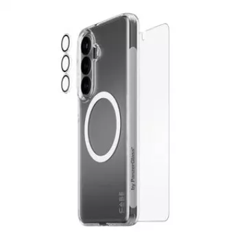 Proteção de ecrã PanzerGlass CARE 3-em-1 para Samsung Galaxy S Plus 2026 — Conjunto PanzerGlass CARE