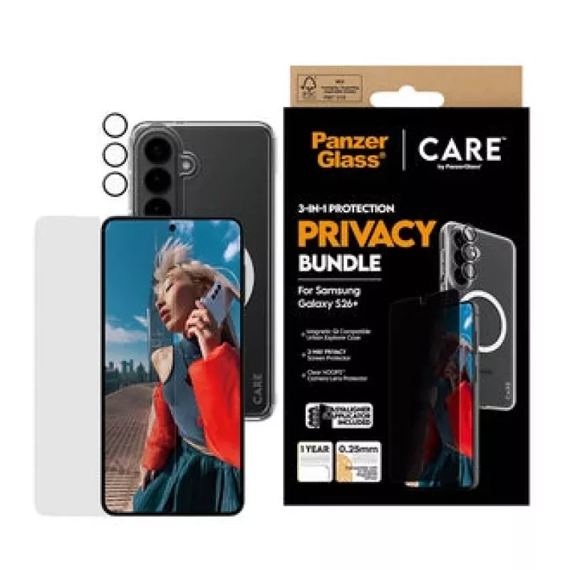 Capa para telemóvel PanzerGlass CR94821 17 cm (6,7 inch) preta, transparente