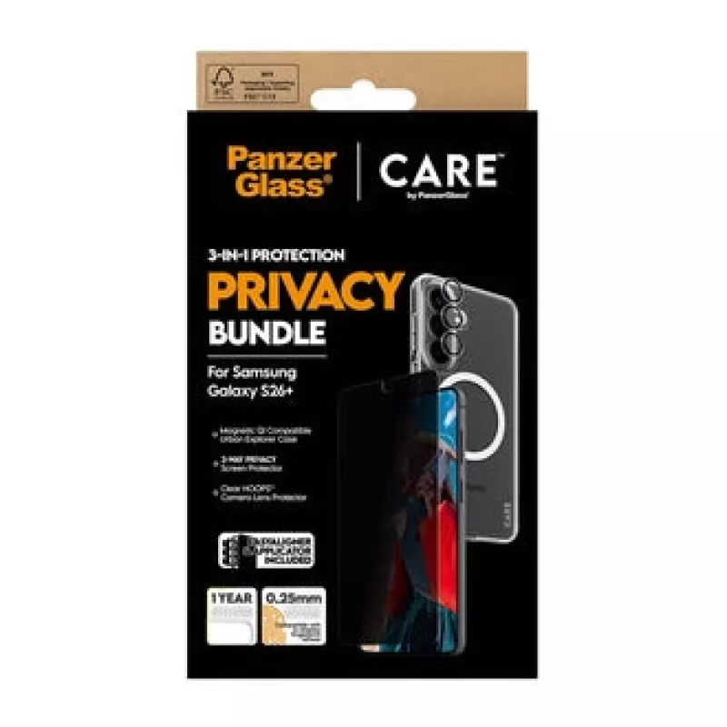 Capa para telemóvel PanzerGlass CR94821 17 cm (6,7 inch) preta, transparente