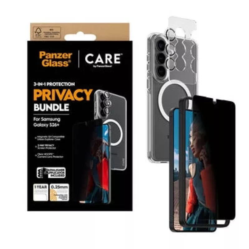 Capa para telemóvel PanzerGlass CR94821 17 cm (6,7 inch) preta, transparente