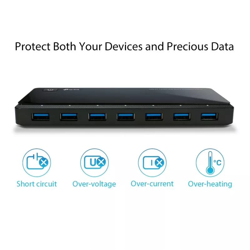 TP-Link UH720 USB 3.2 Gen 1 (3.1 Gen 1) Micro-B 5000 Mbit/s preto