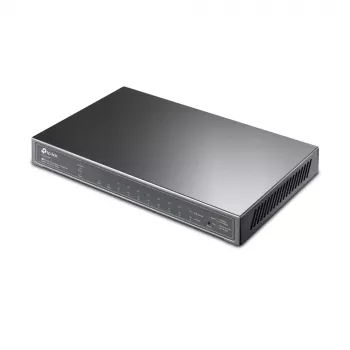Switch TP-Link JetStream 8 portas Gigabit Smart PoE+ com 2 slots SFP