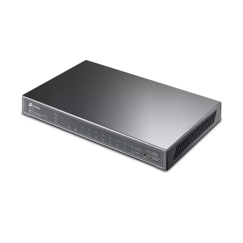 Switch TP-Link JetStream 8 portas Gigabit Smart PoE+ com 2 slots SFP