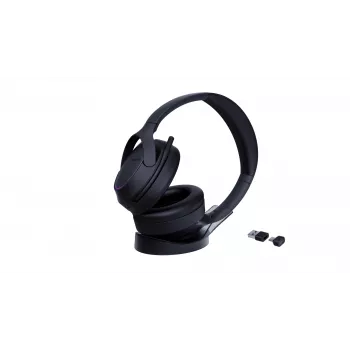 Headset Yealink BH78 com fios e sem fios arco de cabeça chamadas/música USB Type-C / USB Type-A Bluetooth base de carregamento preto