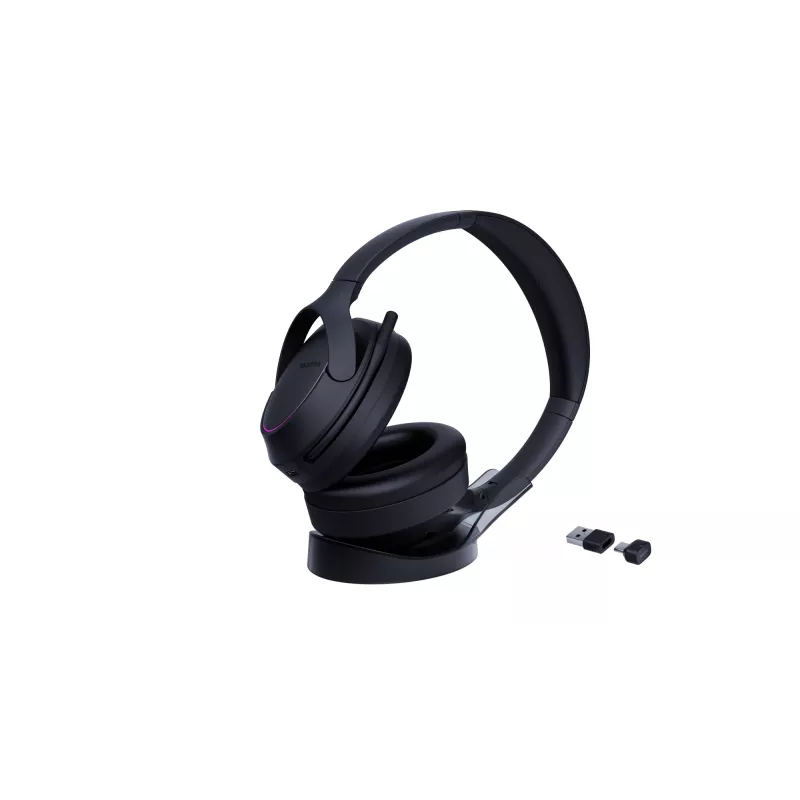 Headset Yealink BH78 com fios e sem fios arco de cabeça chamadas/música USB Type-C / USB Type-A Bluetooth base de carregamento preto