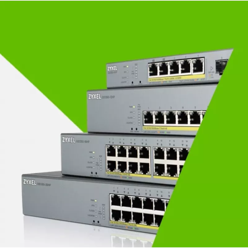 Switch de rede Zyxel GS1350-26HP-EU0101F gerido L2 Gigabit Ethernet (10/100/1000) Power over Ethernet (PoE) cinzento