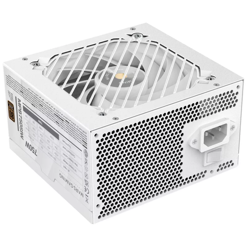 Fonte de alimentação Mars Gaming MPB750SIW 750 W 24 pinos ATX ATX branca