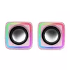 Altifalantes gaming RGB compactos Mars Gaming MSCUBEP rosa 8W processador de som DSP