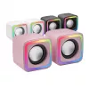 Altifalantes gaming RGB compactos Mars Gaming MSCUBEP rosa 8W processador de som DSP