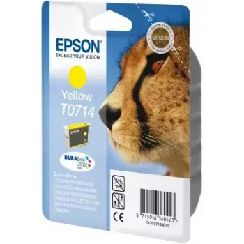 Epson Cheetah embalagem individual amarelo T0714 tinta DURABrite Ultra