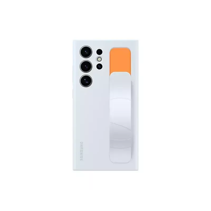 Capa de silicone Standing Grip para Samsung Galaxy S24 Ultra – azul-claro, compatível com 6,8 polegadas