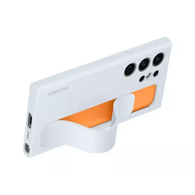 Capa de silicone Standing Grip para Samsung Galaxy S24 Ultra – azul-claro, compatível com 6,8 polegadas