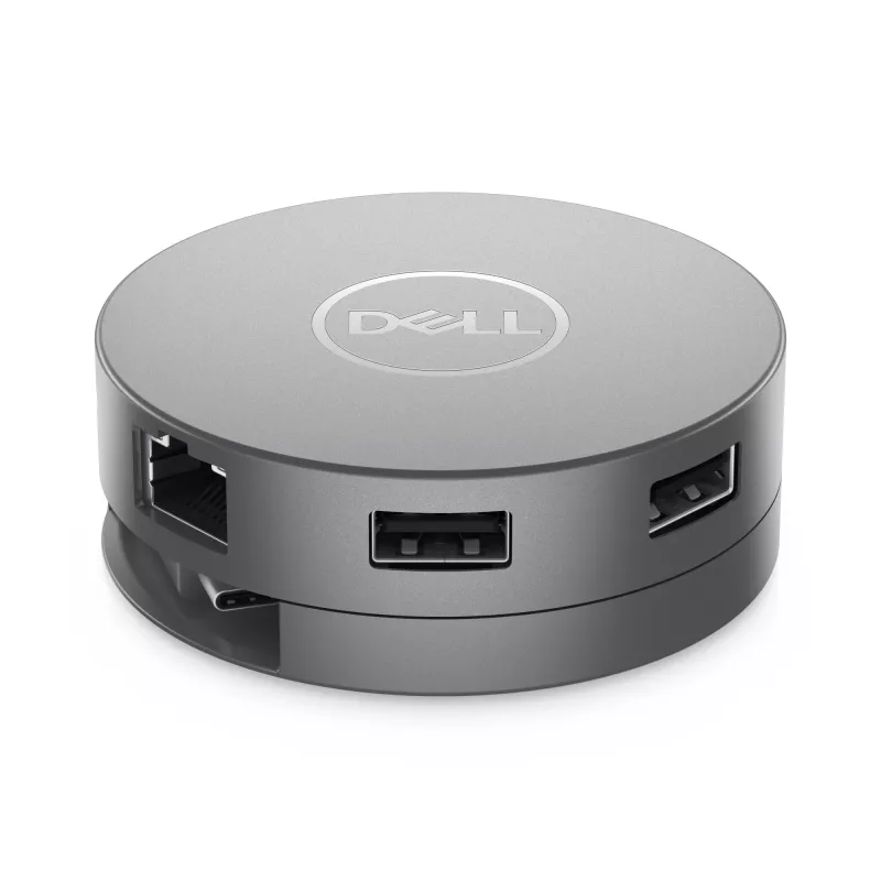 DELL Pro 7-in-1 USB-C Travel Hub - DA310, com fio, USB 3.2 Gen 2 (3.1 Gen 2) Type-C, 10,100,1000 Mbit/s, prateado, 3840 x 2160 píxeis, 1920 x 1080 píxeis