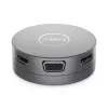 DELL Pro 7-in-1 USB-C Travel Hub - DA310, com fio, USB 3.2 Gen 2 (3.1 Gen 2) Type-C, 10,100,1000 Mbit/s, prateado, 3840 x 2160 píxeis, 1920 x 1080 píxeis