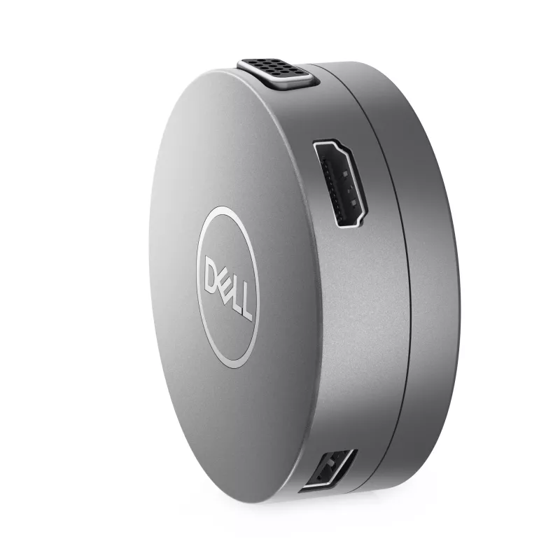 DELL Pro 7-in-1 USB-C Travel Hub - DA310, com fio, USB 3.2 Gen 2 (3.1 Gen 2) Type-C, 10,100,1000 Mbit/s, prateado, 3840 x 2160 píxeis, 1920 x 1080 píxeis