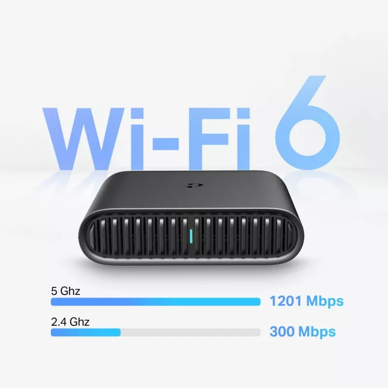 TP-Link AX1500 router de viagem Wi-Fi 6, Wi-Fi 6 (802.11ax), dupla banda (2,4 GHz / 5 GHz), Ethernet LAN, preto, router portátil