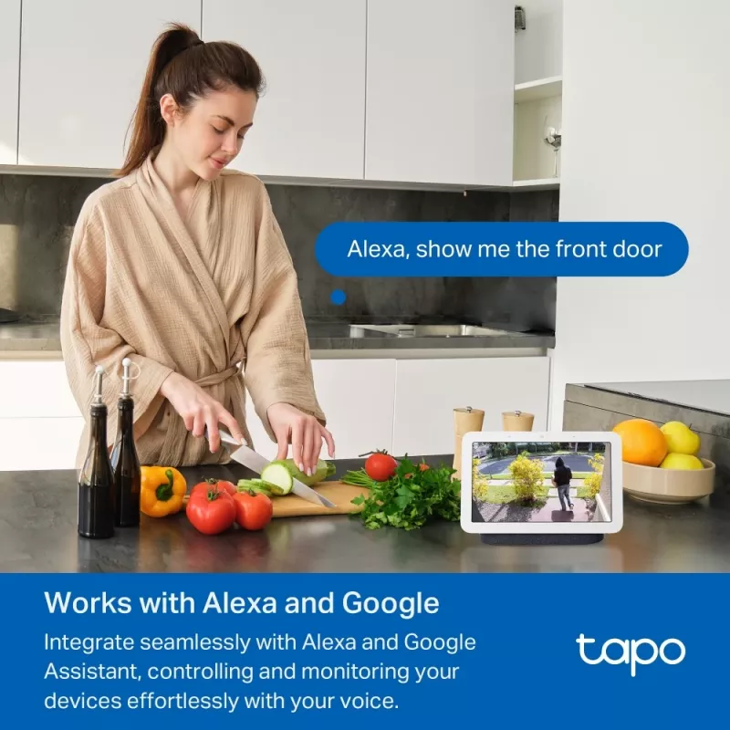 TP-Link Tapo campainha com câmara de vídeo 1 × D210, 1 × D100C, H.264, 3 MP, 2304 x 1296 píxeis, 1296p, CMOS, 25,4 / 3 mm (1 / 3 polegadas)