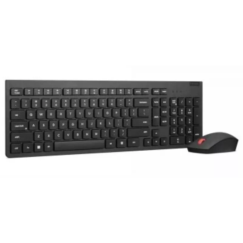 Teclado e rato sem fios Lenovo 4X31N50746 QWERTY inglês dos EUA preto
