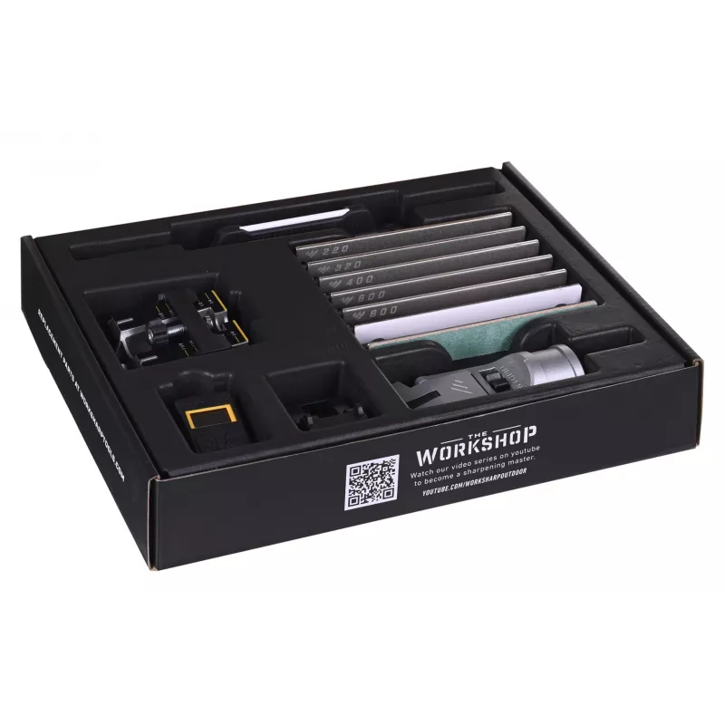 Afia-facas Work Sharp Professional Precision Adjust 09DX068 — afia-facas de passagem, ângulo ajustável, preto, estojo de nylon