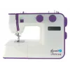 Máquina de costura Lucznik Teresa portátil leve – modelo Teresa, máquina de costura doméstica elétrica, funções básicas de pontos, branco-violeta