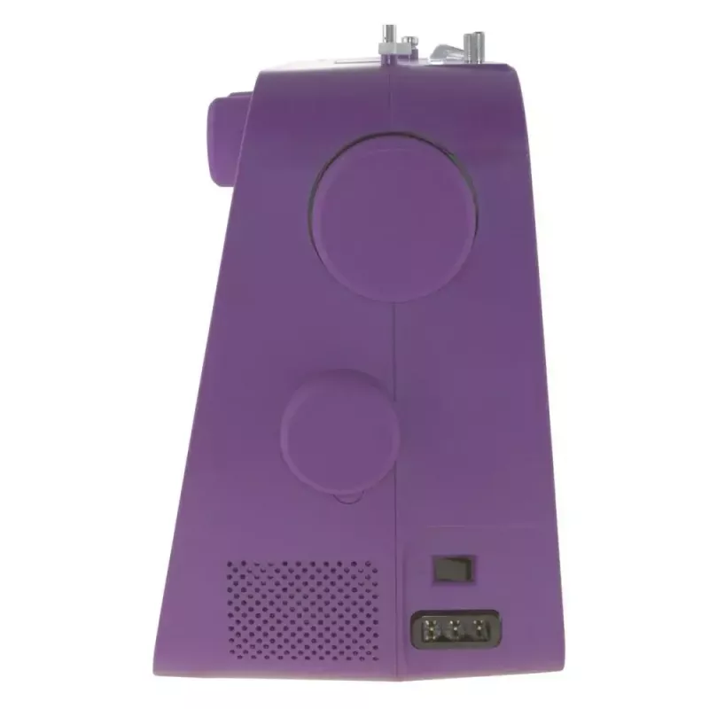 Máquina de costura Lucznik Teresa portátil leve – modelo Teresa, máquina de costura doméstica elétrica, funções básicas de pontos, branco-violeta