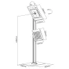 Suporte de chão para tablet MACLEAN MC-867B com proteção anti-roubo para iPad Pro 12.9 Gen 3