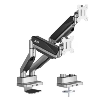Suporte de secretária universal Ergo Office para dois monitores, braço a gás 17-35 15kg, VESA 75x75 / 100x100, ER-446