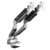 Suporte de secretária universal Ergo Office para dois monitores, braço a gás 17-35 15kg, VESA 75x75 / 100x100, ER-446