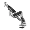 Suporte de secretária universal Ergo Office para dois monitores, braço a gás 17-35 15kg, VESA 75x75 / 100x100, ER-446