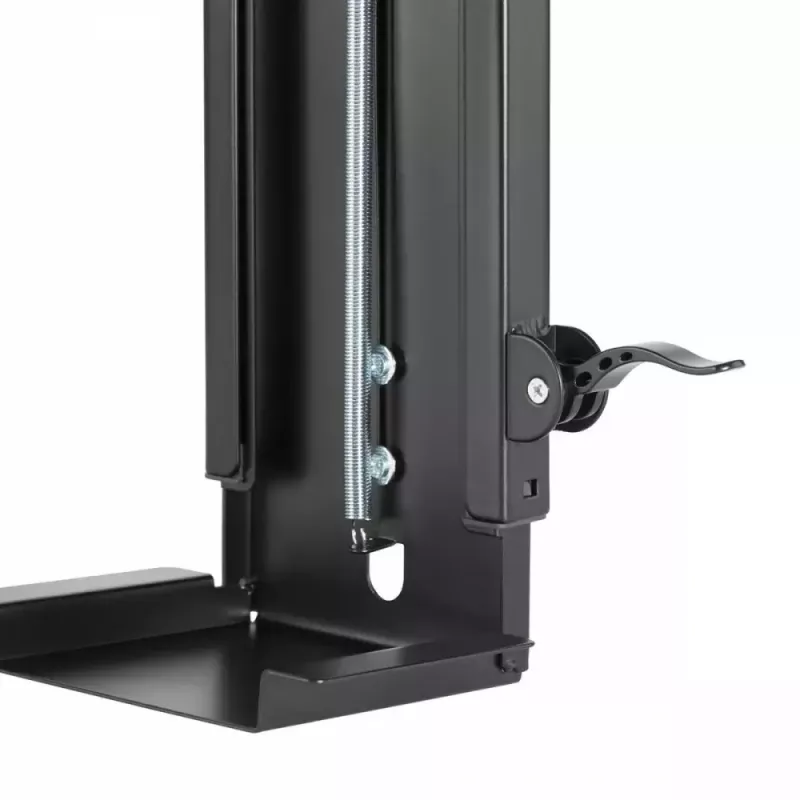 Suporte para computador sob a secretária MACLEAN MC-885, ajustável, regulação manual de altura, para até 10 kg, preto