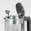 Chaleira elétrica SEVERIN WK3458, 0,5 L, 1100 W, Vidro e aço inoxidável, 5 definições de temperatura, sem fios