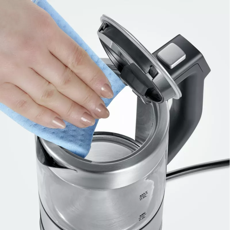 Chaleira elétrica SEVERIN WK3458, 0,5 L, 1100 W, Vidro e aço inoxidável, 5 definições de temperatura, sem fios