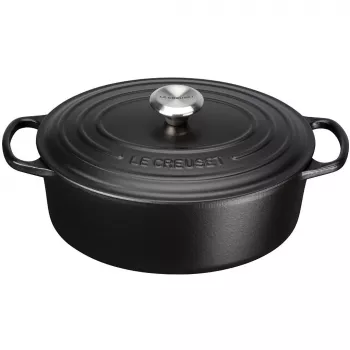 Le Creuset Signature Panela oval 29 cm preto