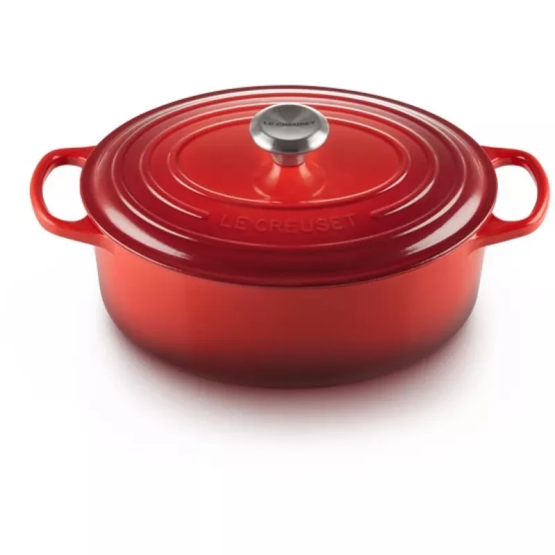 Le Creuset Signature Assadeira oval 29 cm vermelho cereja
