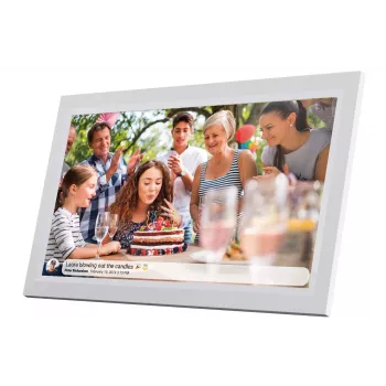 Moldura digital Wi-Fi Denver PFF-1503WMK2 15,6 polegadas, branco