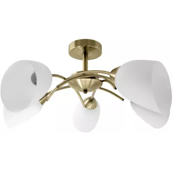 Lustre de teto clássico Activejet NIKITA Patina 5xE27 para sala de estar