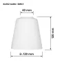 Abajur ActiveJet EMILY vidro, branco — diâmetro 12 cm, encaixe 40 mm, altura 120 mm