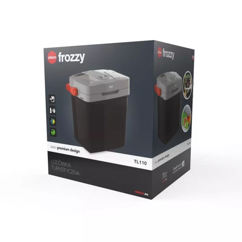 Geleira de viagem ELDOM FROZZY 26l, função de refrigeração e aquecimento, 12V/240V
