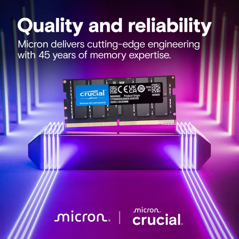 Memória para portátil DDR5 CSODIMM 32GB (1*32GB)/6400 CL52