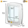 FERPLAST Swing 11 cinzento – porta para cães e gatos – 31 x 9,6 x 38,4 cm
