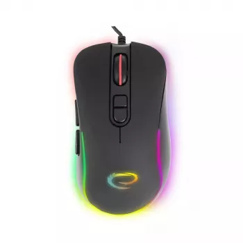 Rato gaming ESPERANZA EGM303 USB Type-C, ótico 2400 DPI, 7 botões, RGB, para destros, preto