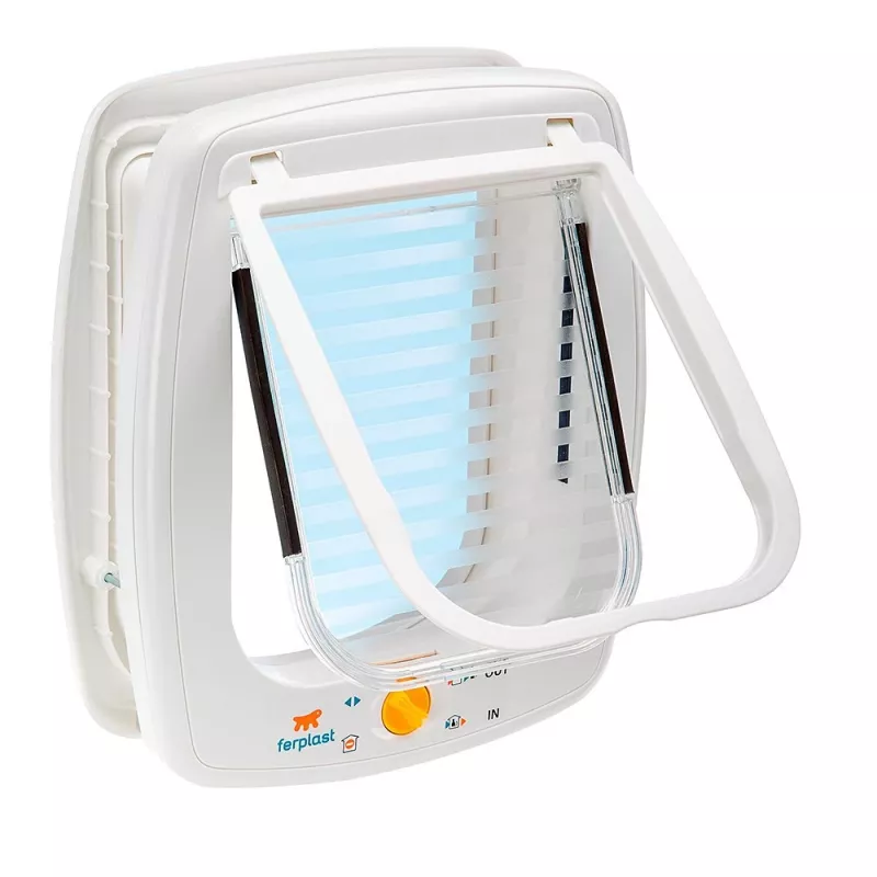 FERPLAST Swing 9 - porta para cães de porte médio e gatos grandes, branca