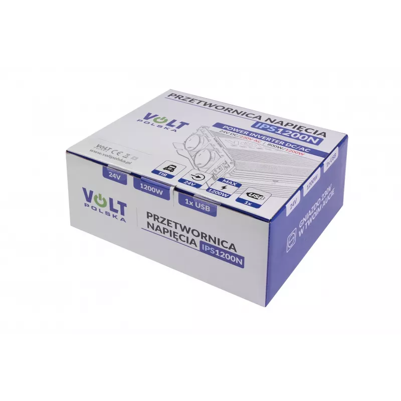 Conversor de tensão Volt 800/1200W 24V para 230V modelo 20039