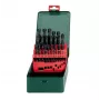 Metabo 627152000 Conjunto de brocas helicoidais para metal HSS, 25 peças, DIN 338