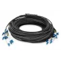Cabo breakout universal de fibra ótica pré-montado Digitus monomodo OS2 12 fibras LC/UPC 100m