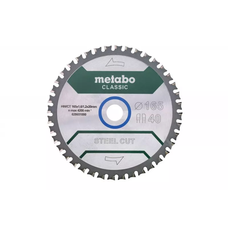 Disco de serra circular Metabo 628651000 16,5 cm para metal