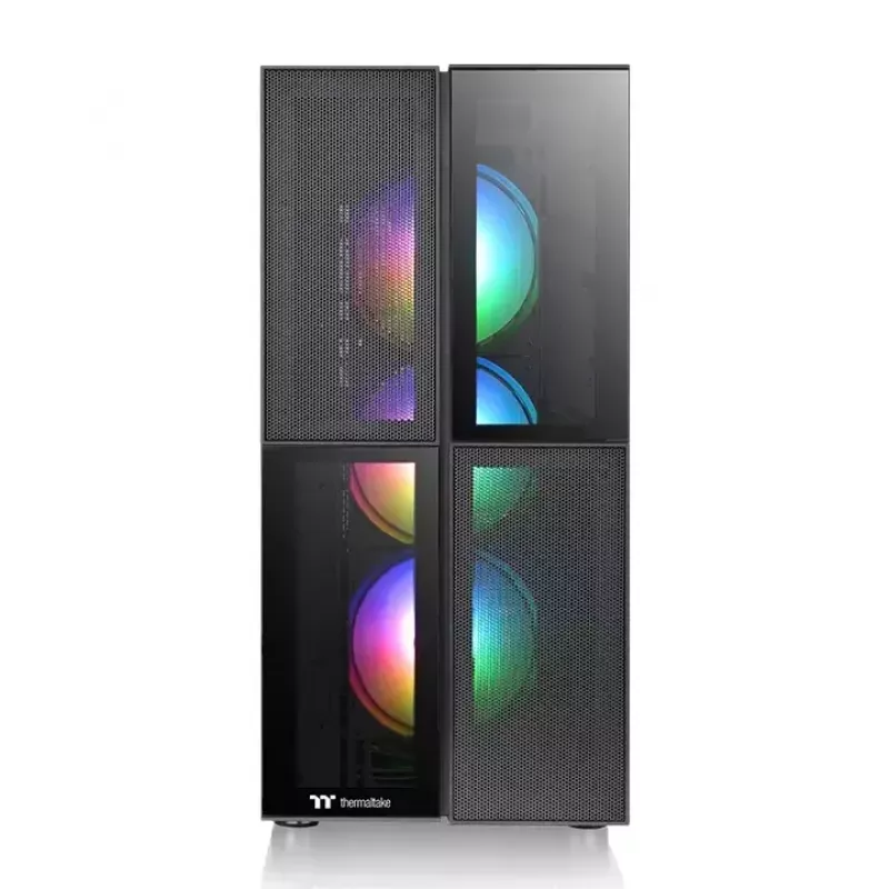 Caixa de PC Thermaltake Versa T26 TG ARGB Midi Tower preto